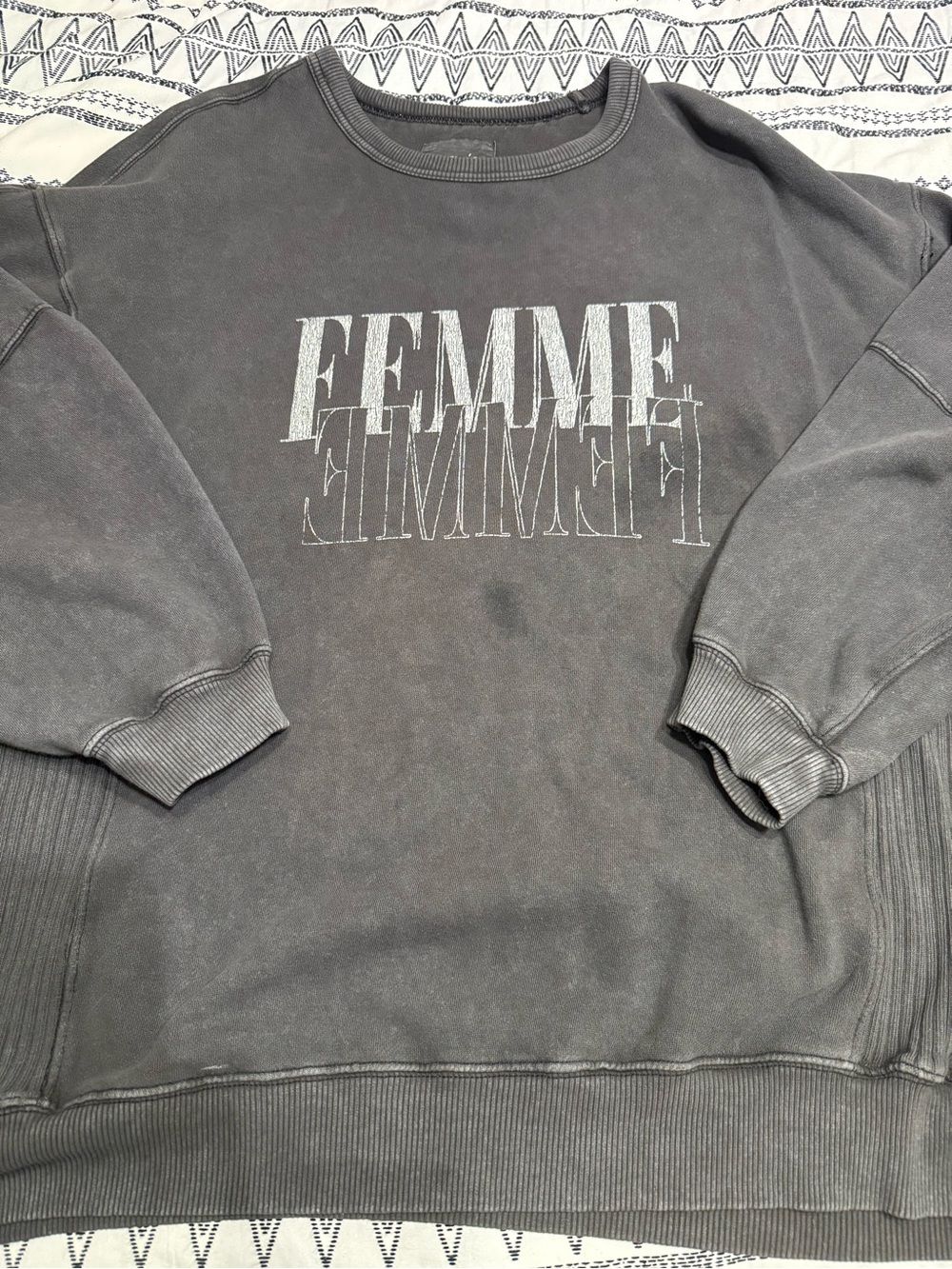 aerie Charcoal Gray Crewneck Sweatshirt